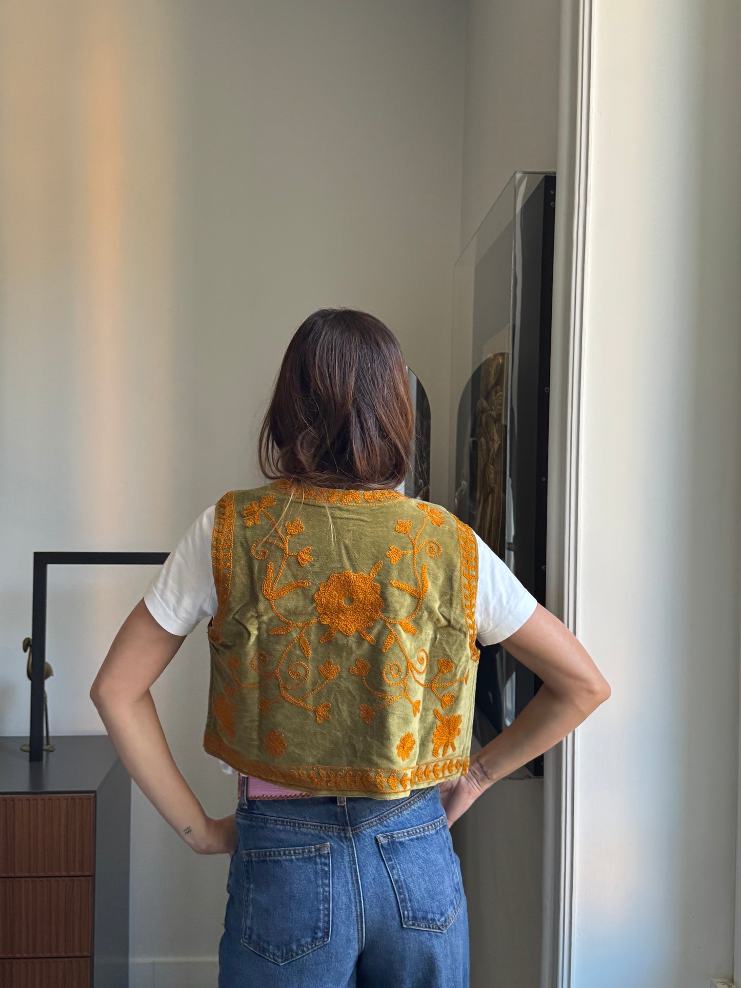 Gilet Meena Suzani indiano