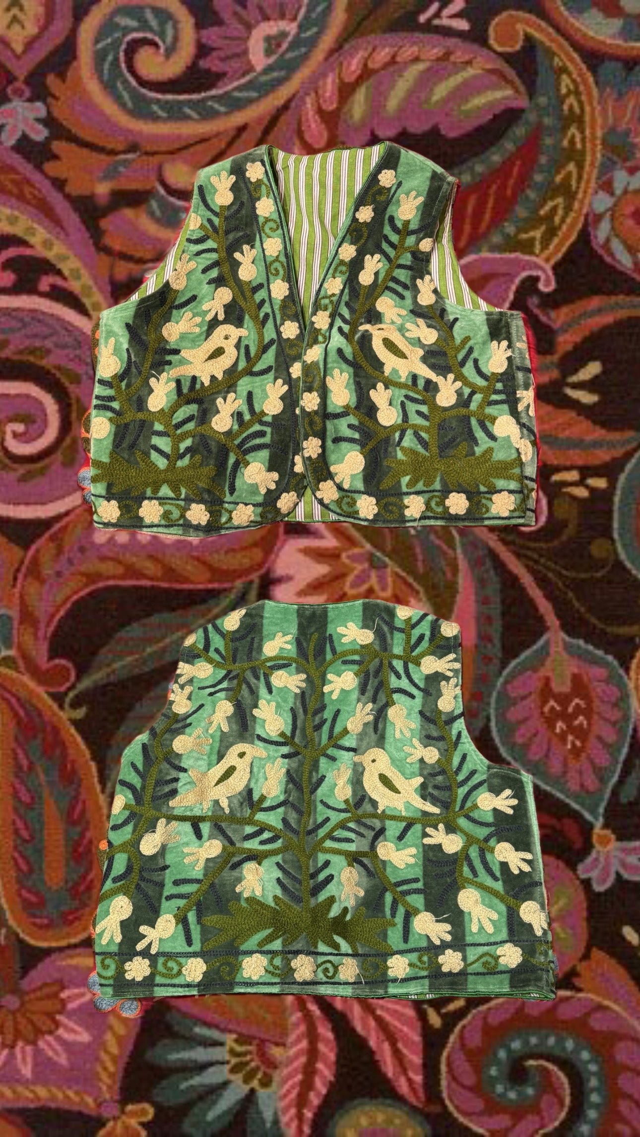 Gilet Meena Suzani indiano