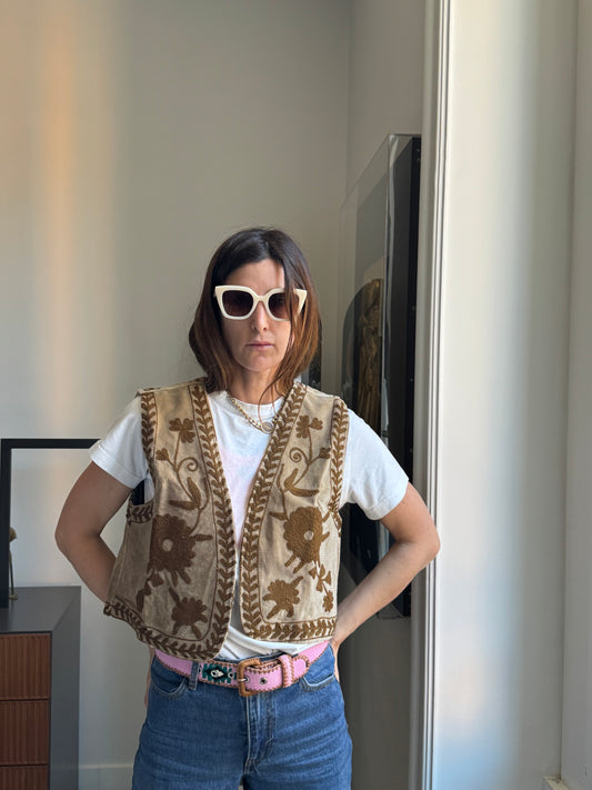Gilet Meena Suzani indiano