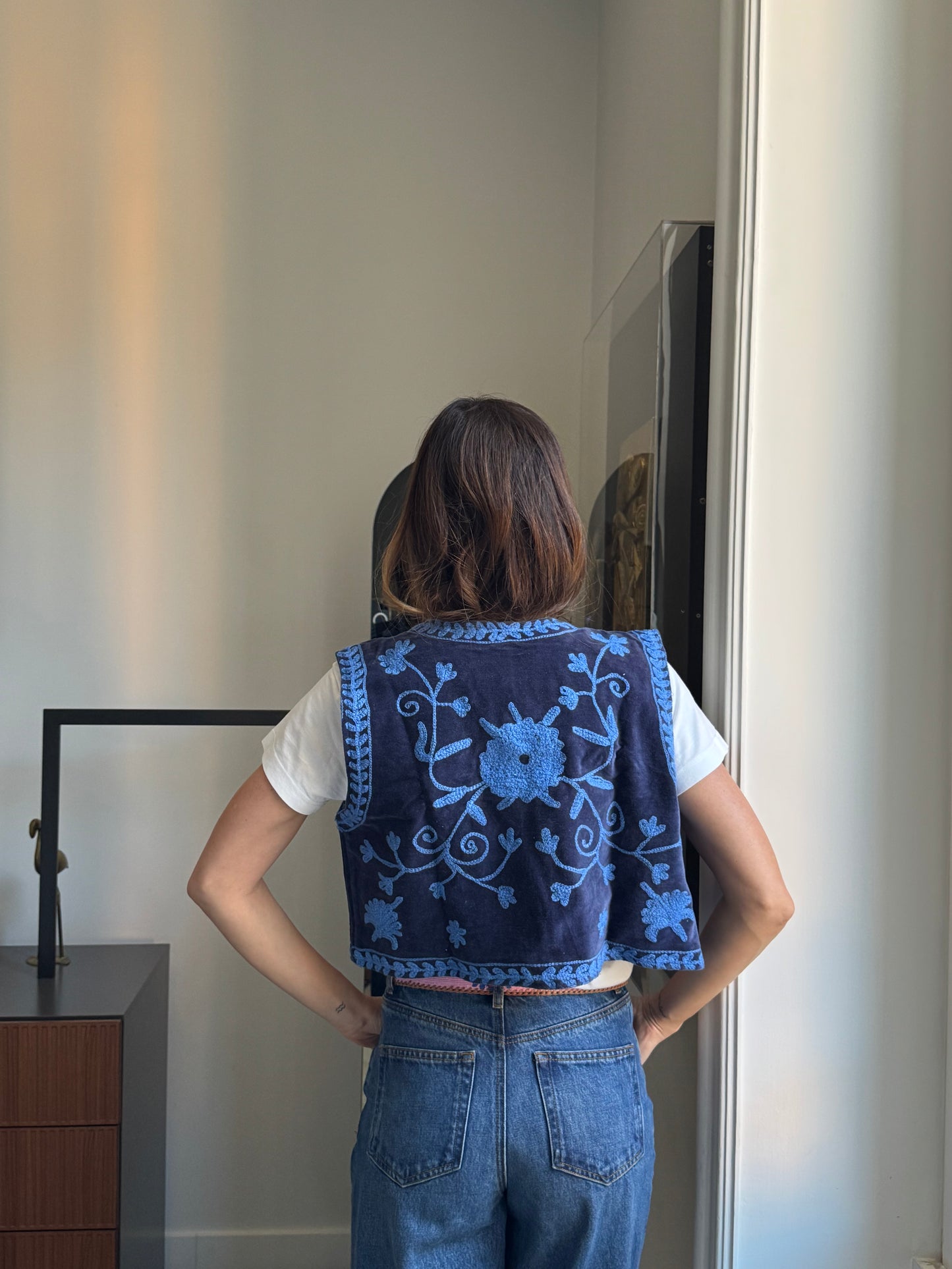 Gilet Meena Suzani indiano