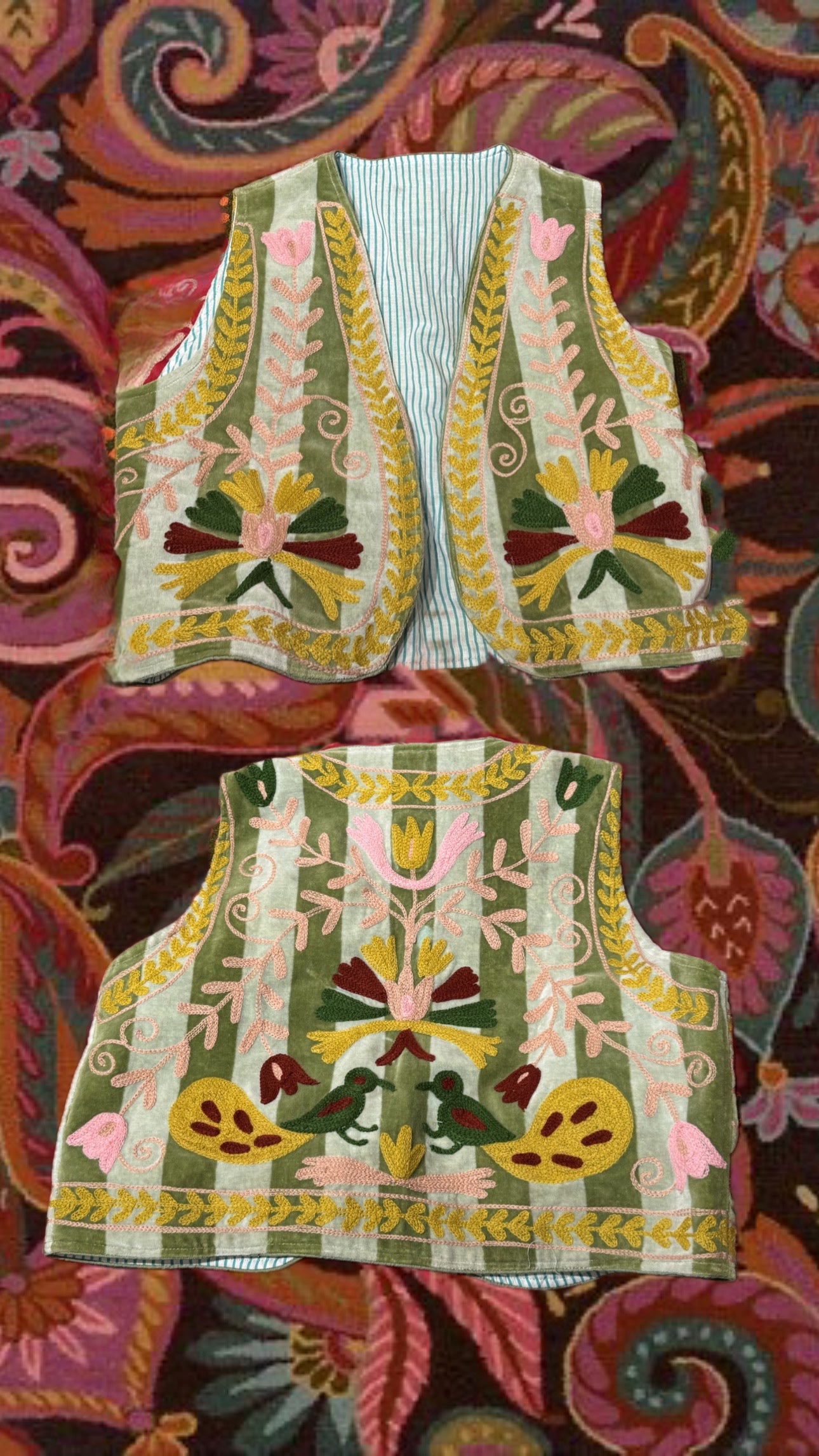 Gilet Meena Suzani indiano