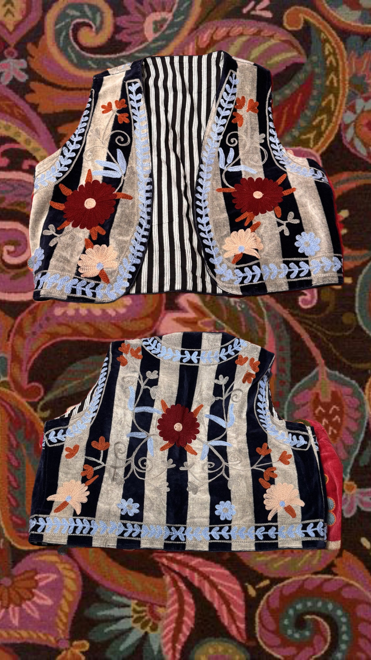 Gilet Meena Suzani indiano