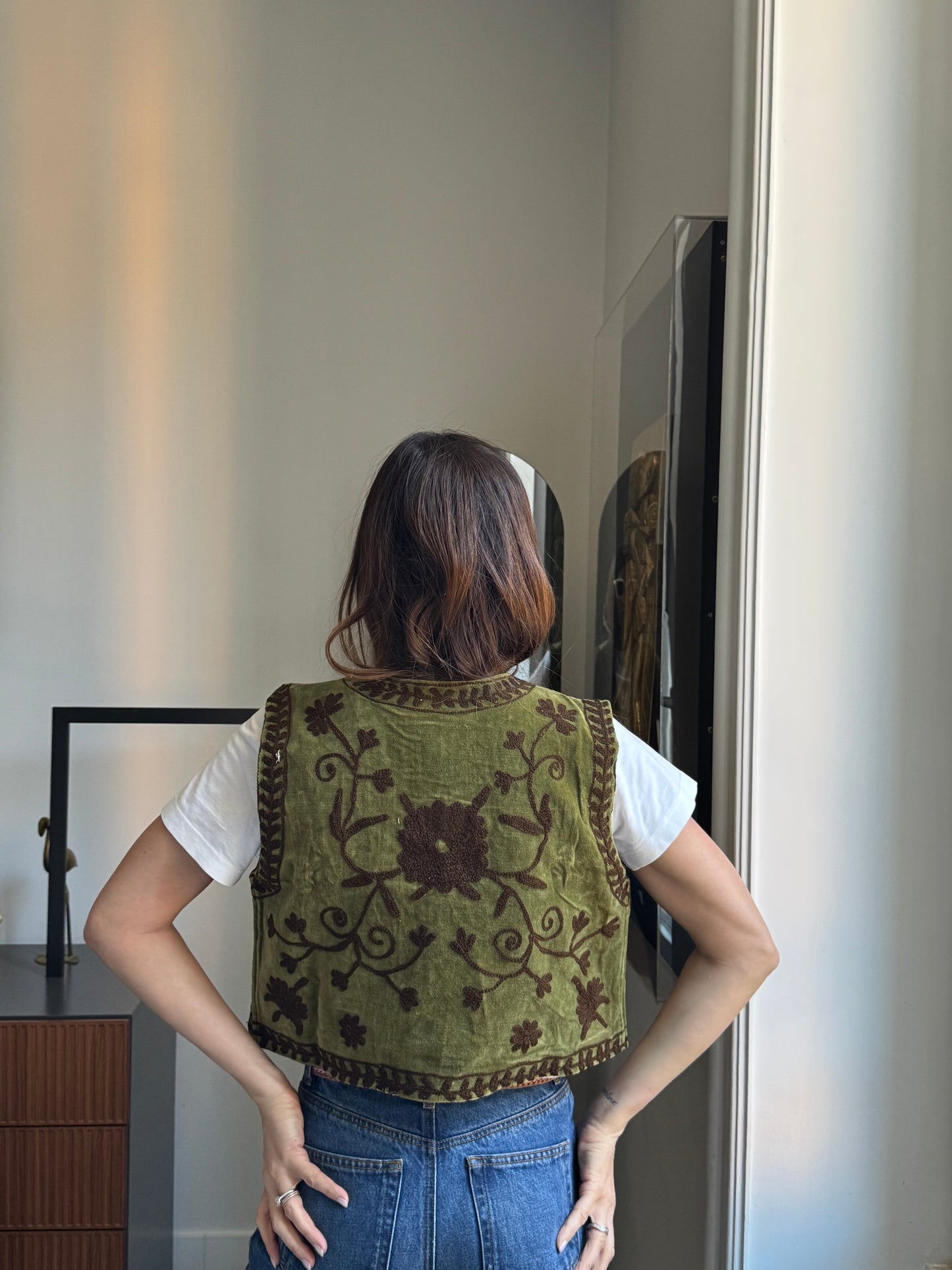 Gilet Meena Suzani indiano