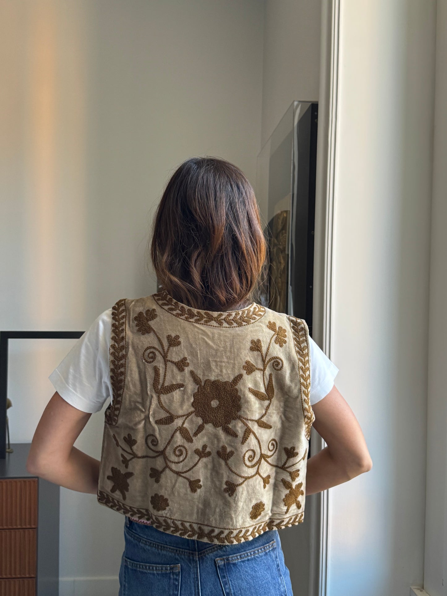 Gilet Meena Suzani indiano