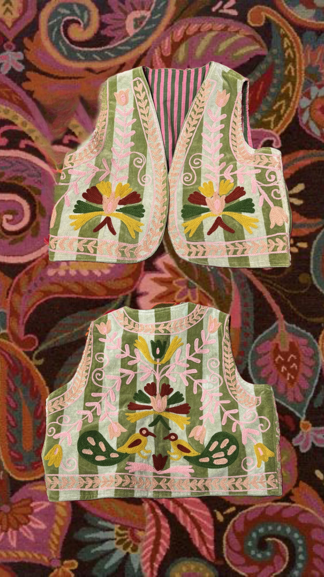 Gilet Meena Suzani indiano